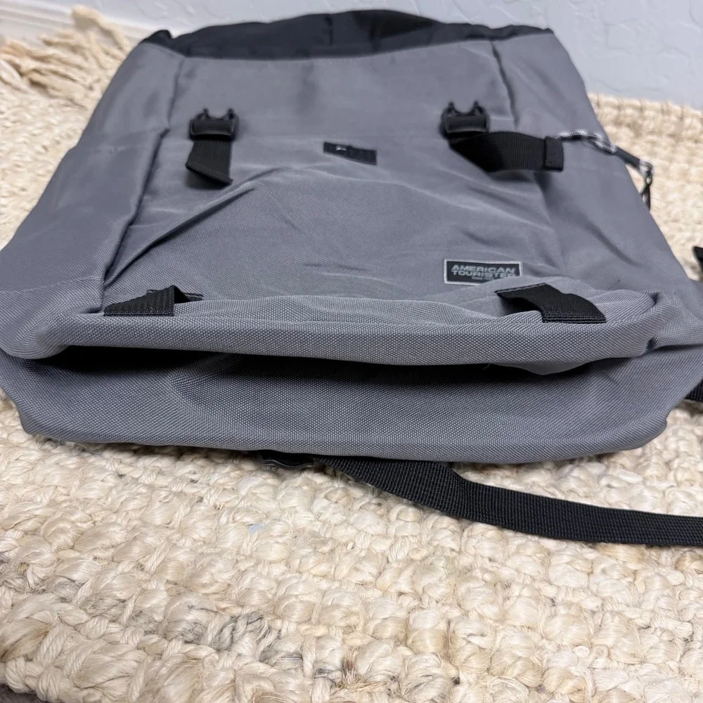 American Tourister Embark Computer‎ Backpack Grey eBay Logo Laptop Bag New